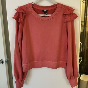 PAIGE ruffle cropped sweatshirt